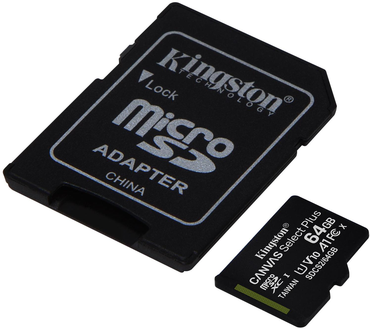 Kingston Canvas Select Plus microSDHC Class10 UHS-I 64GB + adapter (2)